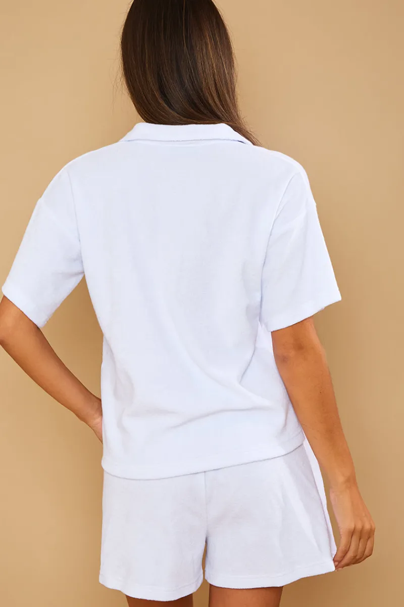 Towelling Co-Ord Shorts|In the Style
