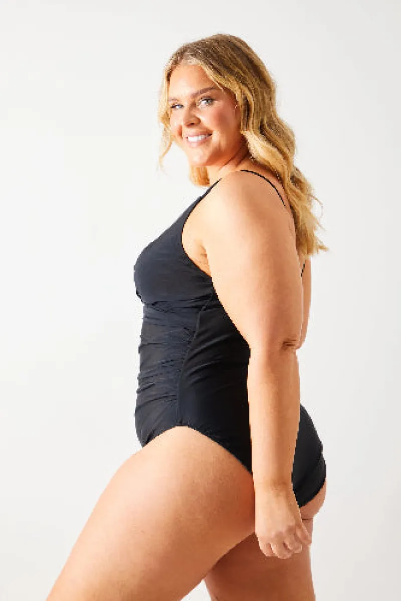 Twist Front Tummy Control Swimsuit|In the Style Best