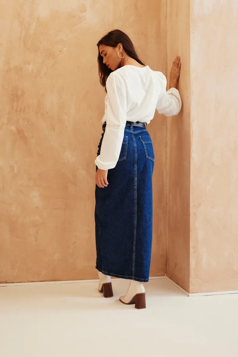 V Neck Crochet Insert Blouse|In The Style Outlet