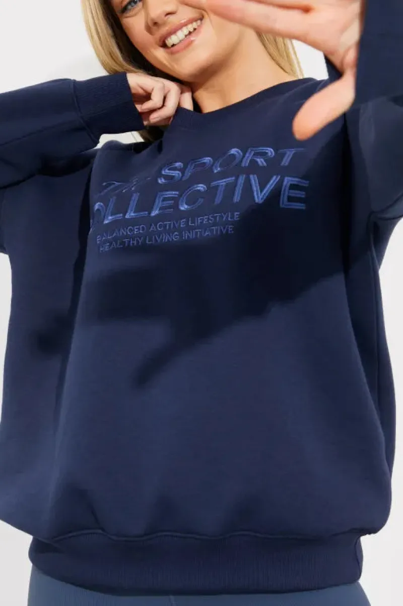 V-Neck Embroidered Sport Collective Jersey Sweater|In The Style Clearance
