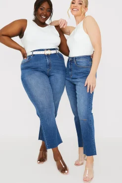 WASH STRETCH STRAIGHT JEANS|In The Style