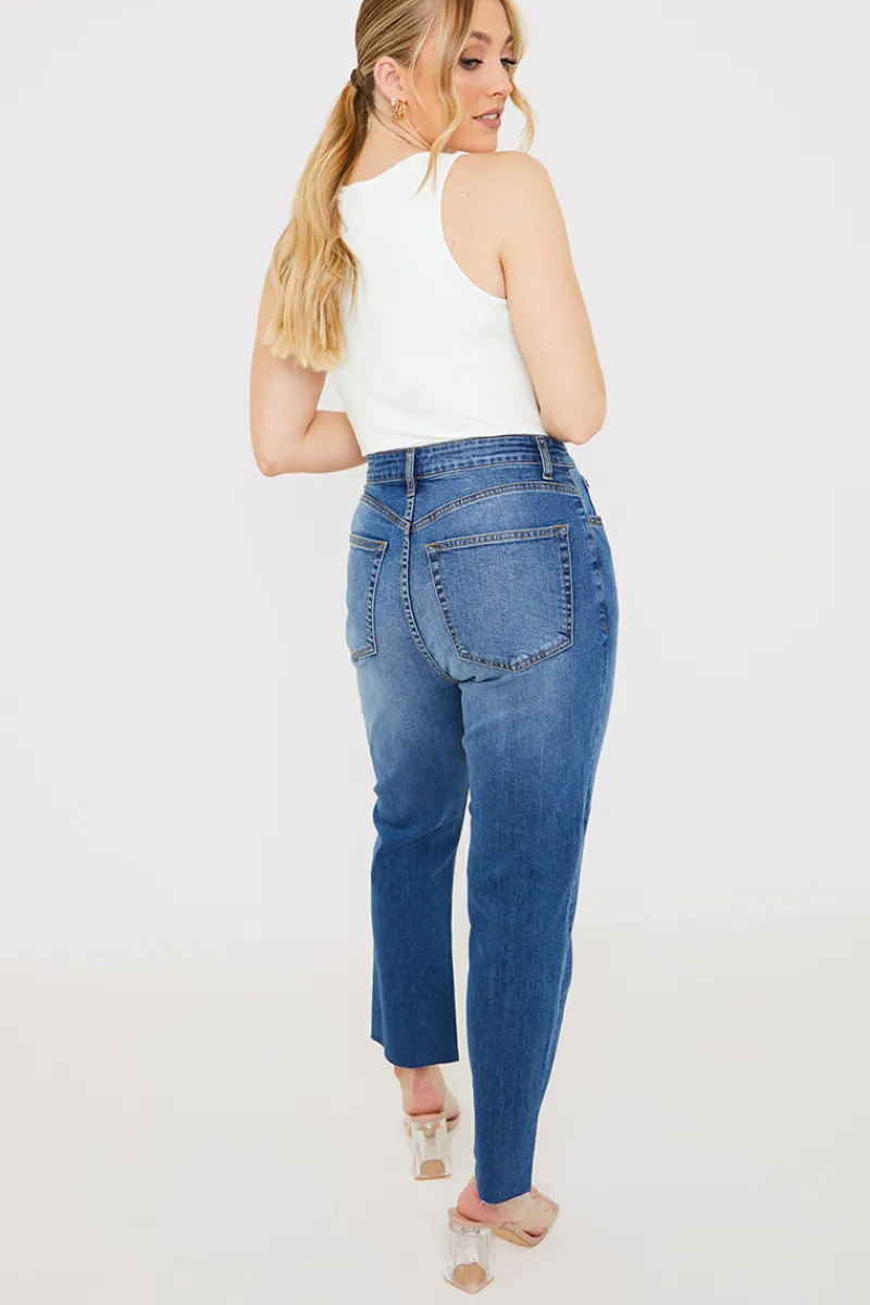 WASH STRETCH STRAIGHT JEANS|In The Style