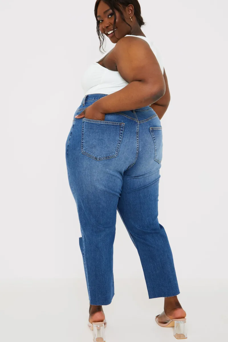WASH STRETCH STRAIGHT JEANS|In The Style