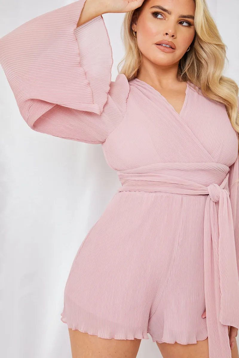 Wrap Belted Playsuit|In the Style Discount