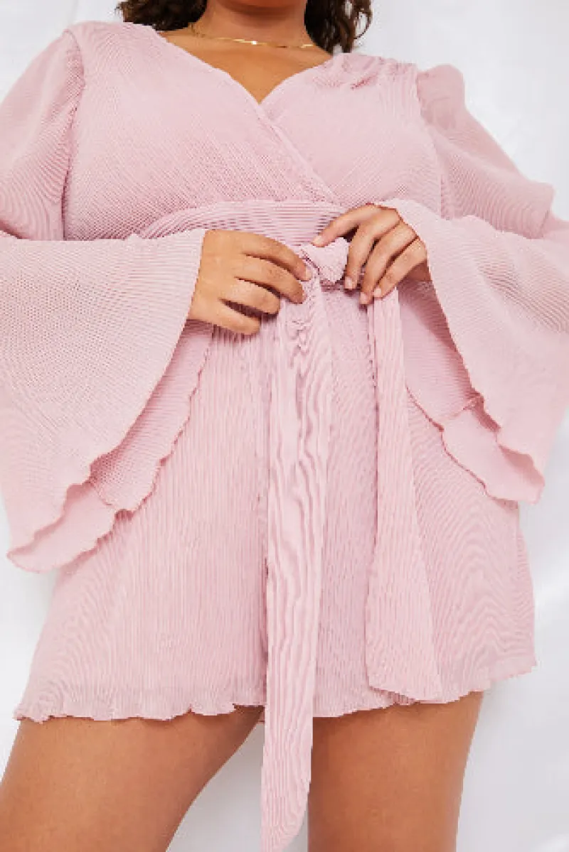 Wrap Belted Playsuit|In the Style Discount