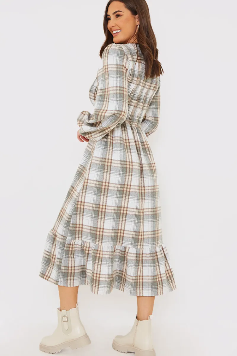 Wrap Front Midi Dress|In the Style Clearance