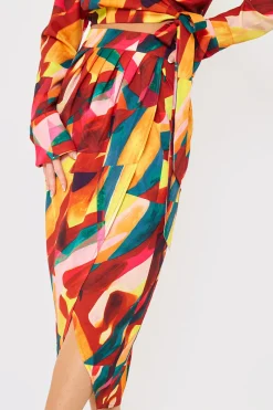Wrap Front Midi Skirt|In the Style Discount