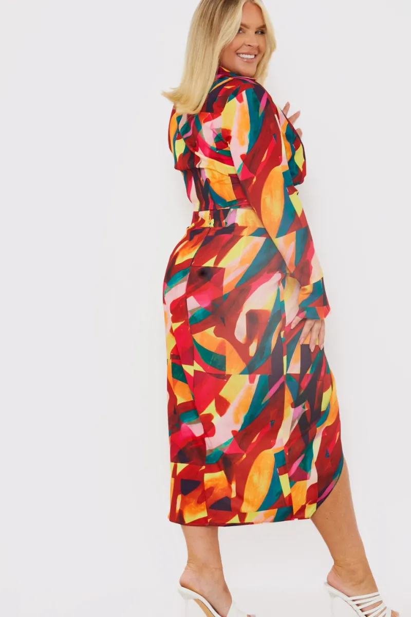 Wrap Front Midi Skirt|In the Style Discount