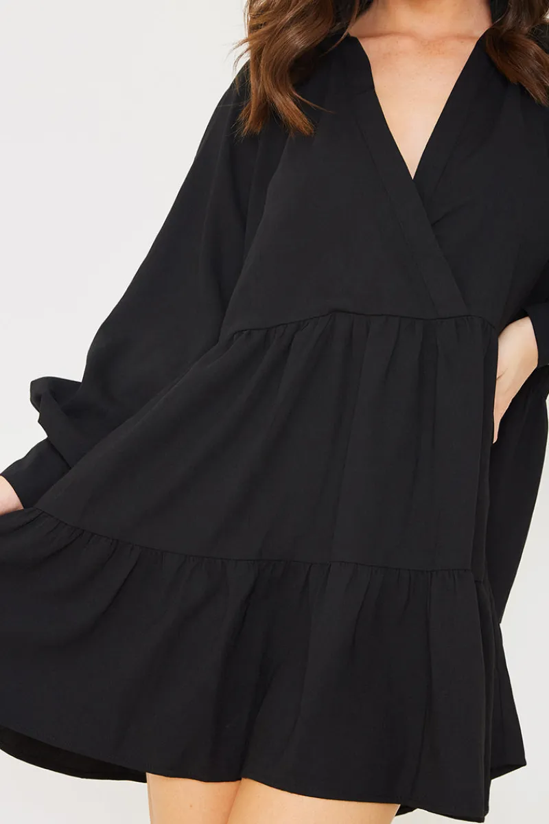 Wrap Front Smock Dress|In the Style Best