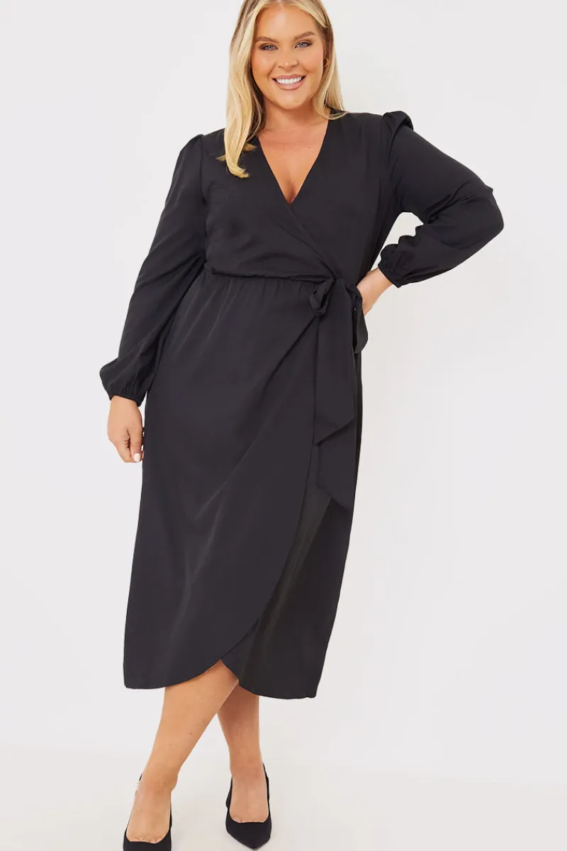 Wrap Waist Midi Dress|In The Style Online